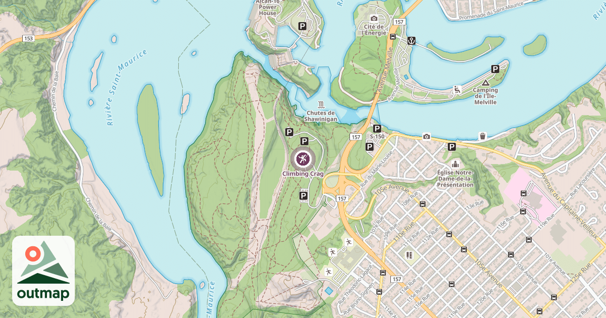 Map of Climbing Crag