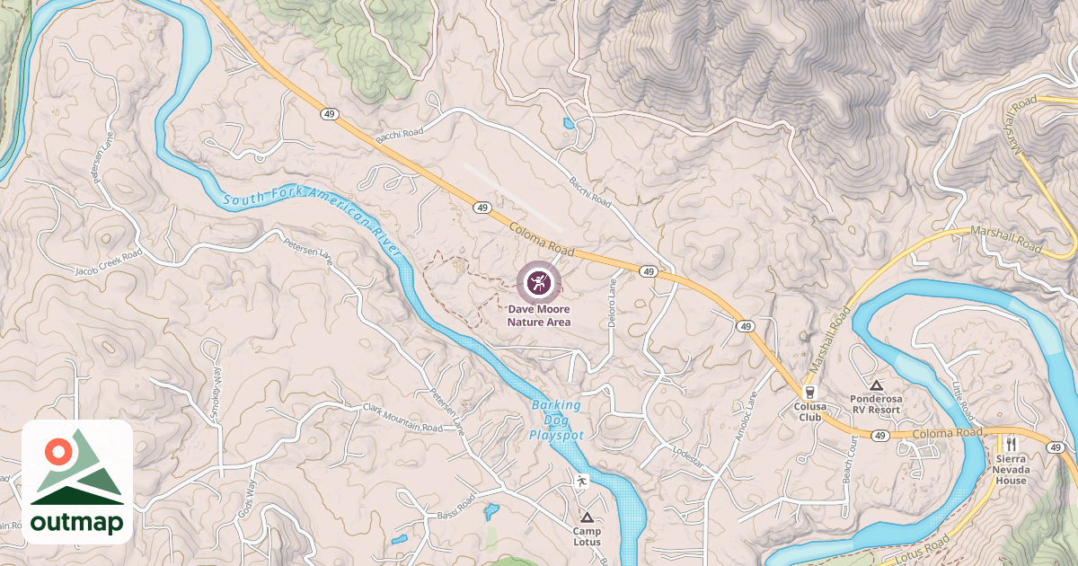 Map of Dave Moore Nature Area