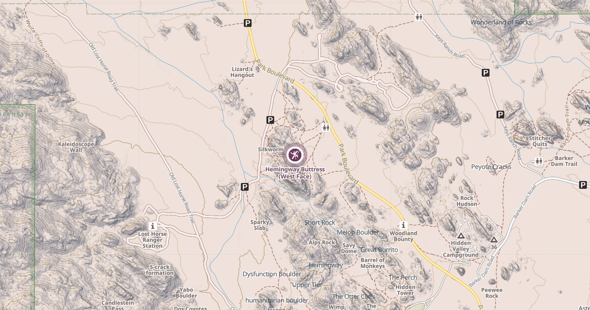 Map preview of Hemingway Buttress (West Face)