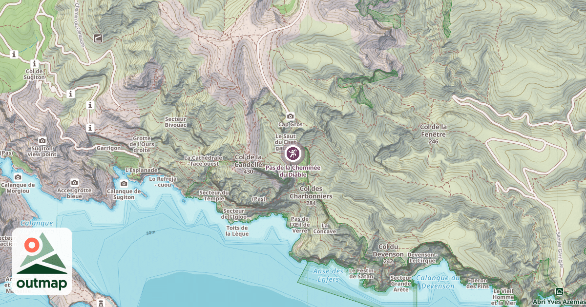 Map of Pas de la Cheminée du Diable