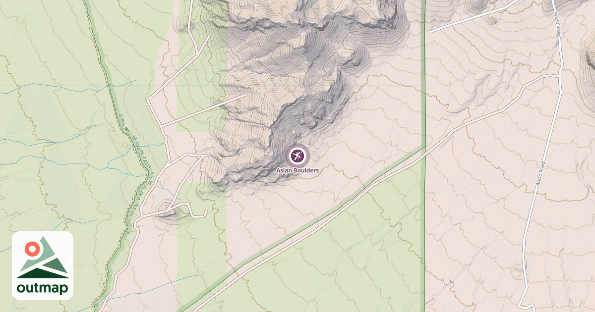 Map of Asian Boulders