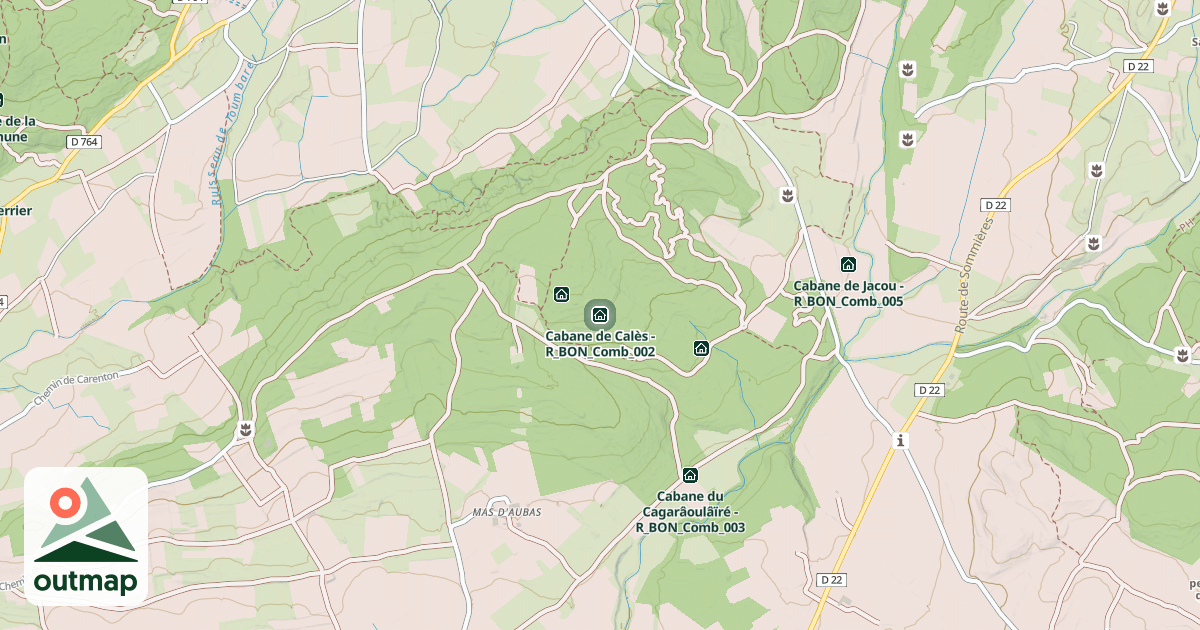 Map of Cabane de Calès - R_BON_Comb_002