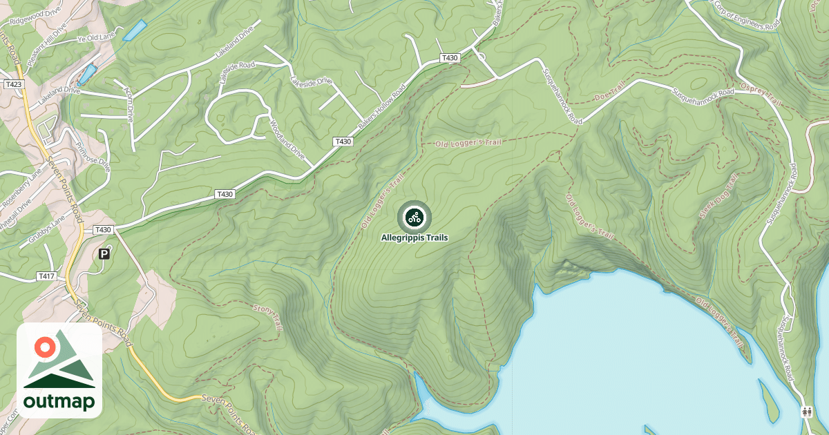 Map of Allegrippis Trails
