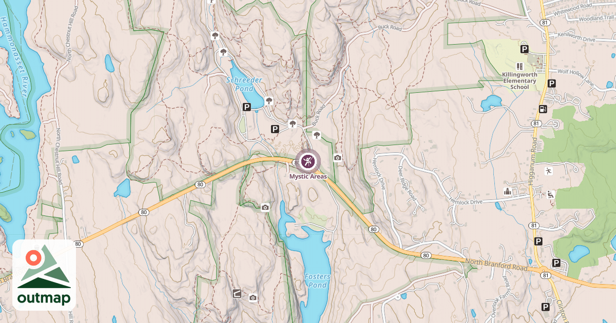 Map of Mystic Areas