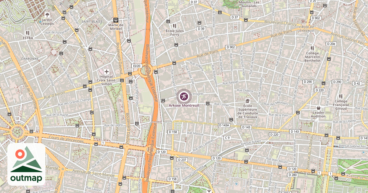 Map of Arkose Montreuil