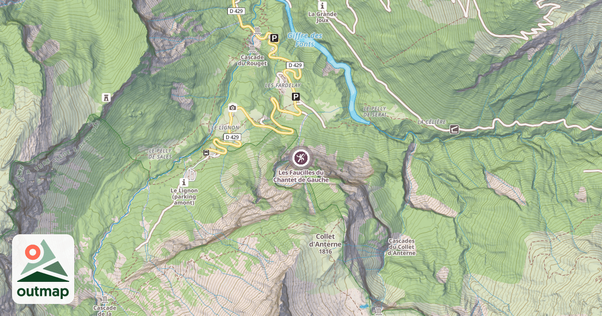 Map of Les Faucilles du Chantet de Gauche