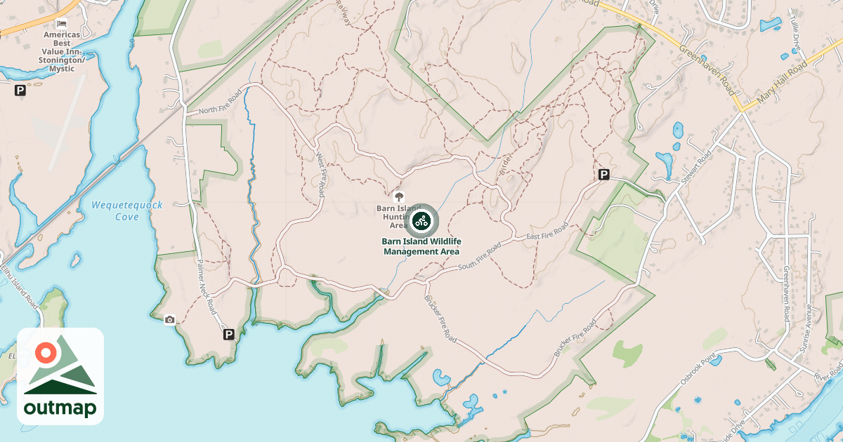 Map of Barn Island Wildlife Management Area
