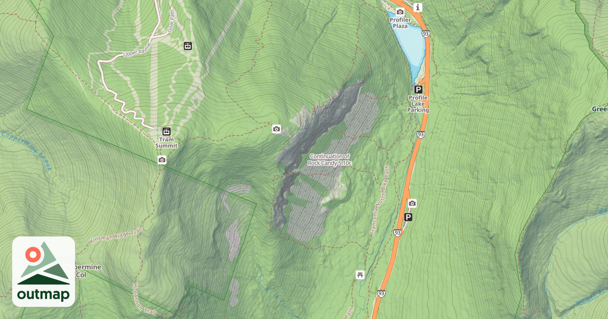 Map of Continuation of Rock Candy