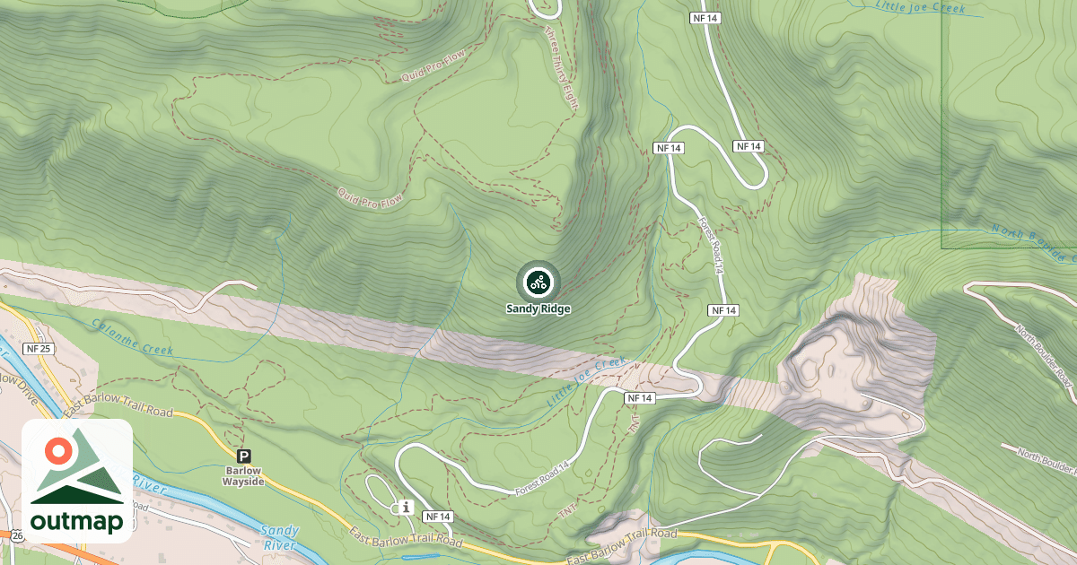 Map of Sandy Ridge