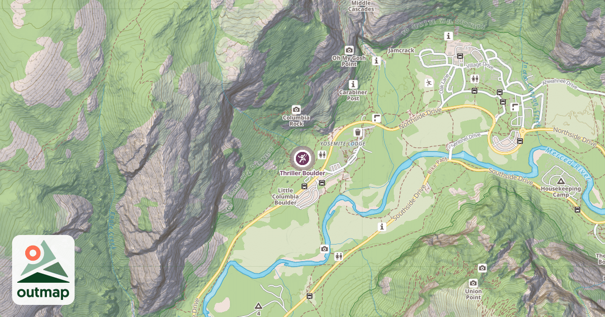 Map of Thriller Boulder