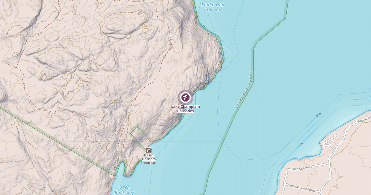 Map preview of Lake Champlain Palisades