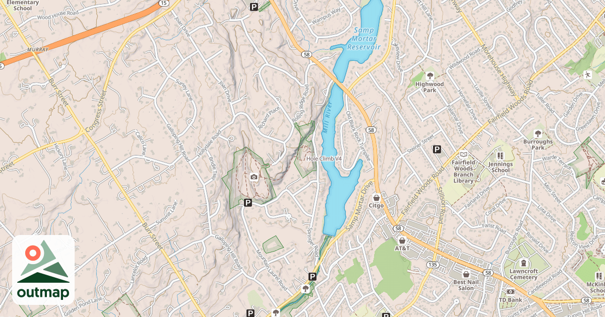 Map of Hole Climb