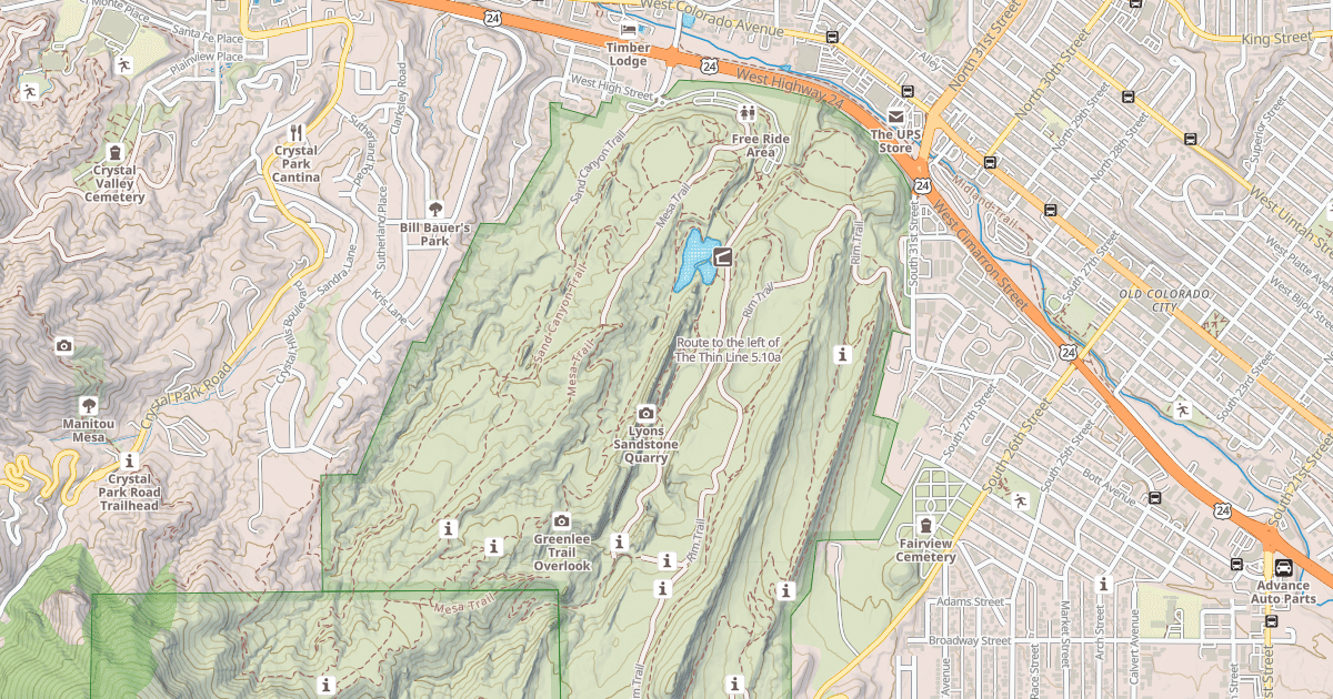 Map preview of Route to the left of The Thin Line