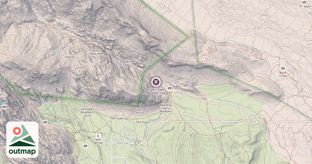 Map of Pork Chop Boulder, The