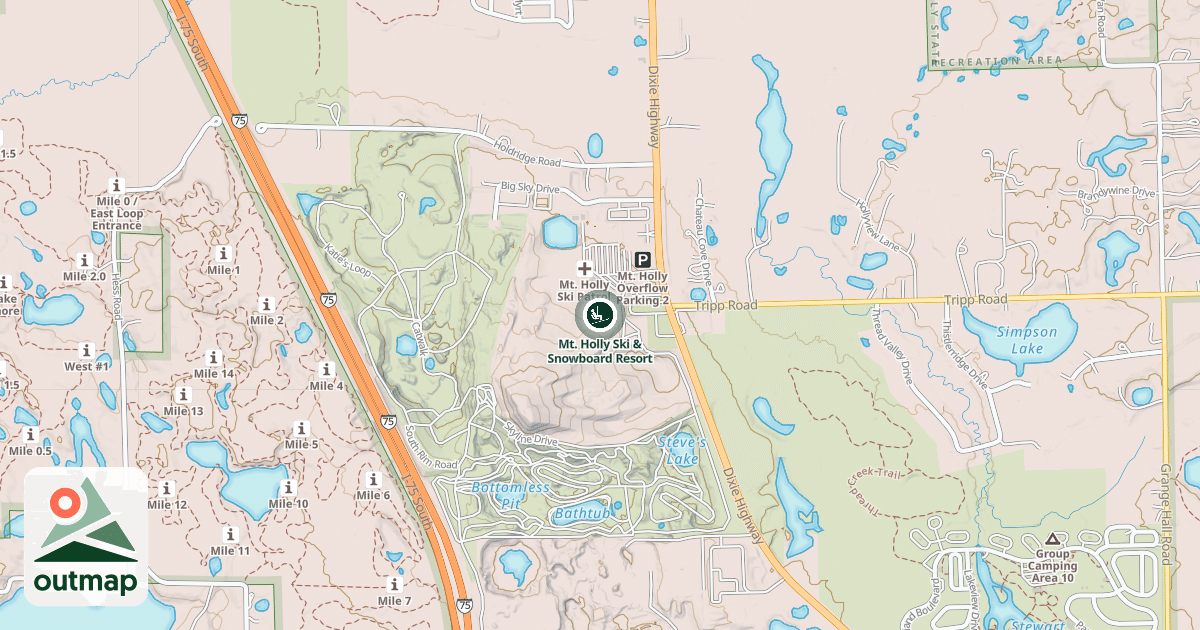 Map of Mt. Holly Ski & Snowboard Resort