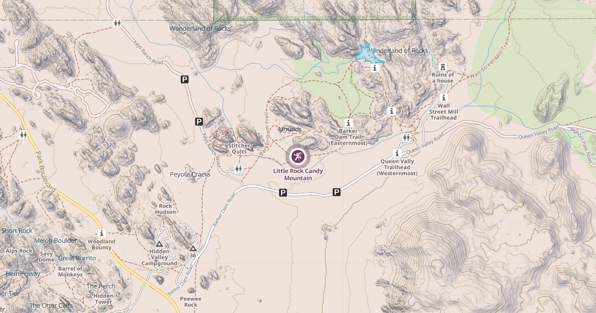 Map preview of Little Rock Candy Mountain