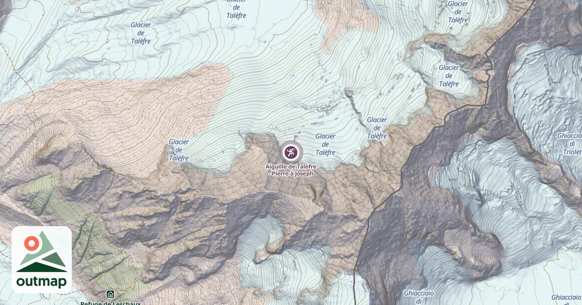 Map of Aiguille de Talefre - Pierre à Joseph
