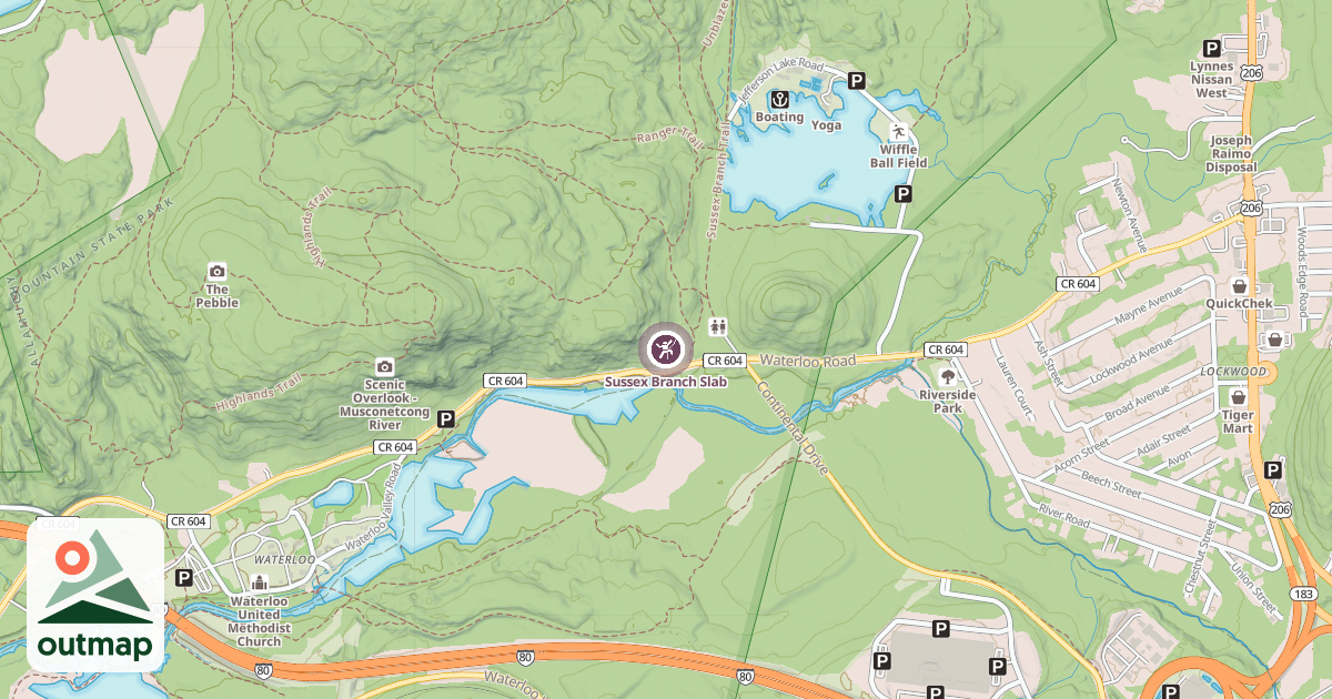 Map of Sussex Branch Slab