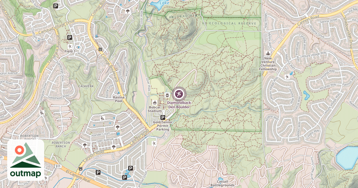 Map of Diamondback Den Boulder