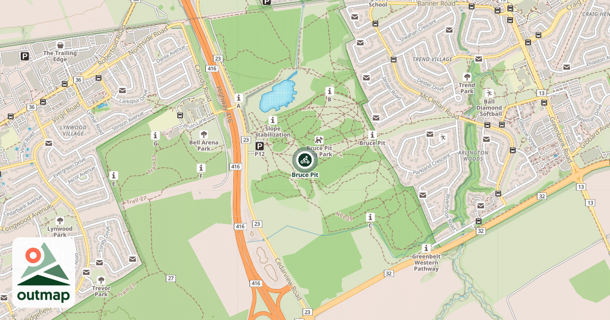 Map of Bruce Pit