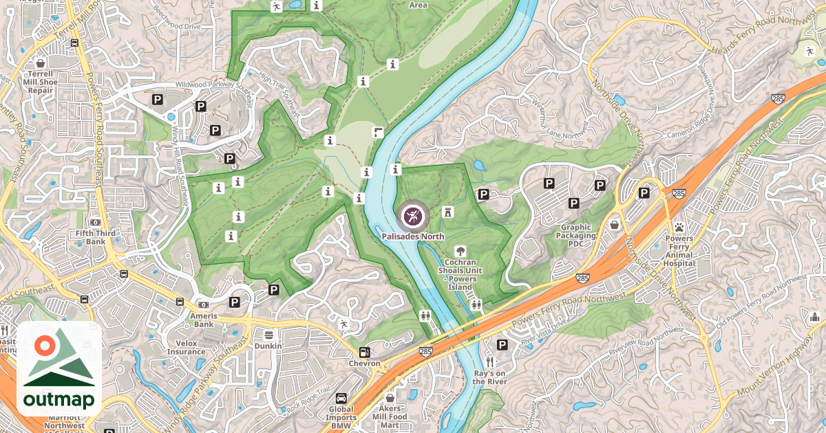 Map of Palisades North