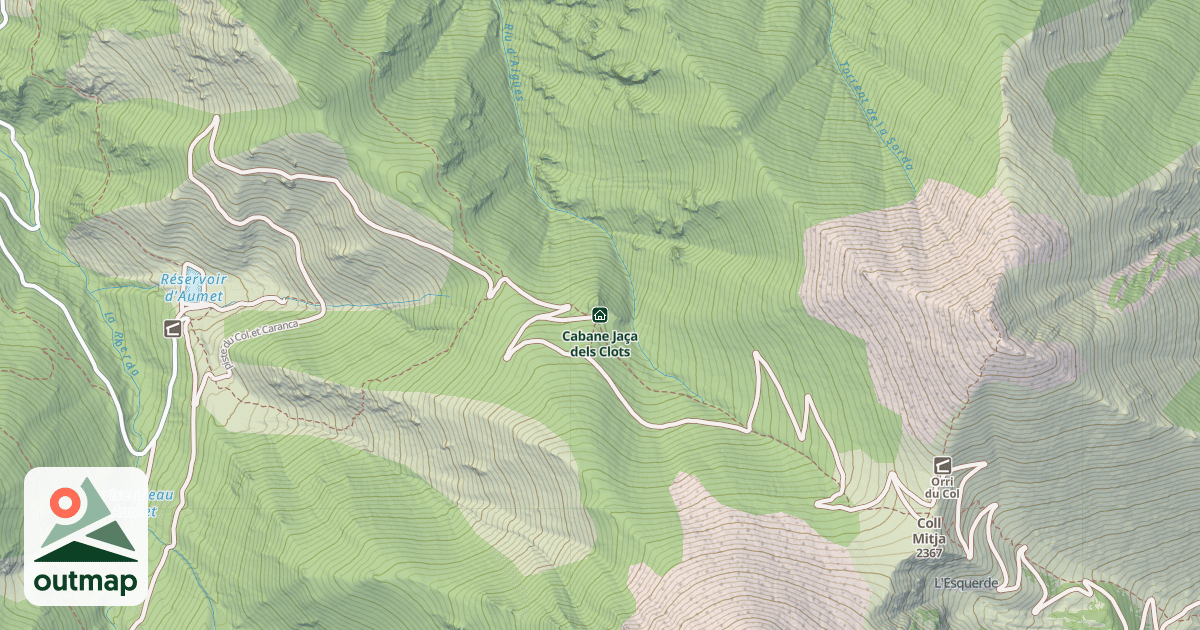Map of Cabane Jaça dels Clots