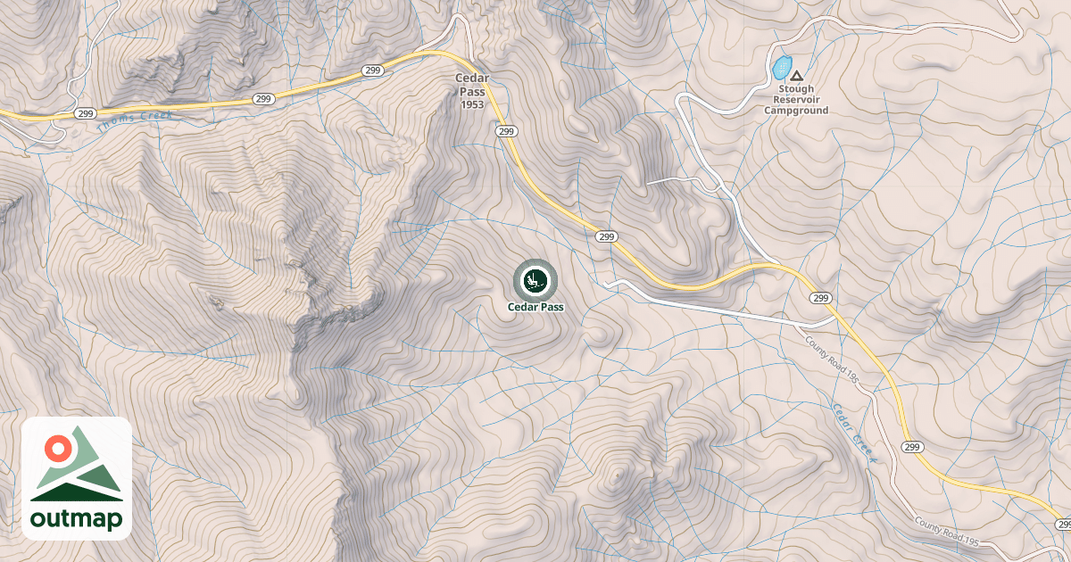 Map of Cedar Pass