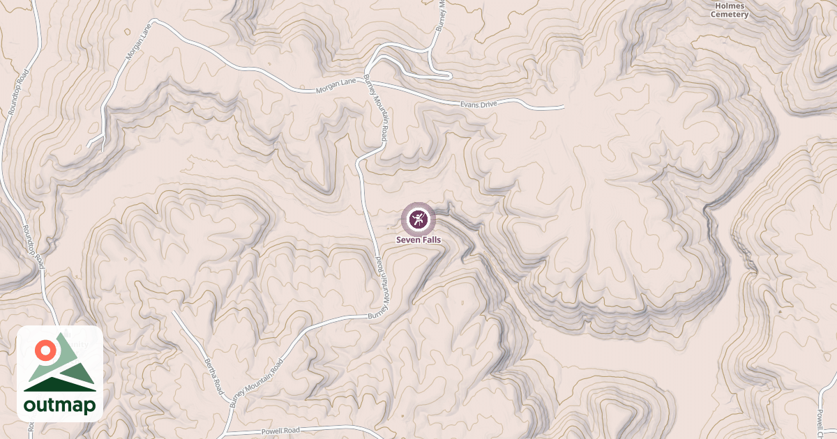 Map of Seven Falls