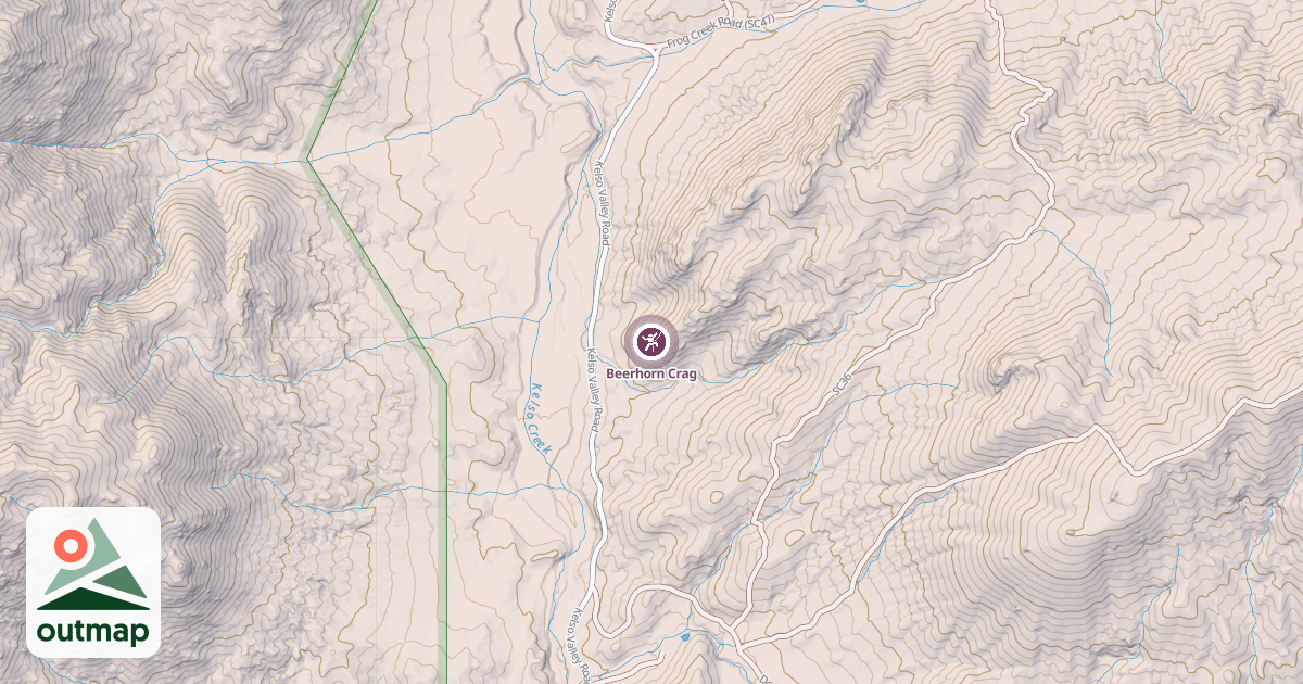 Map of Beerhorn Crag