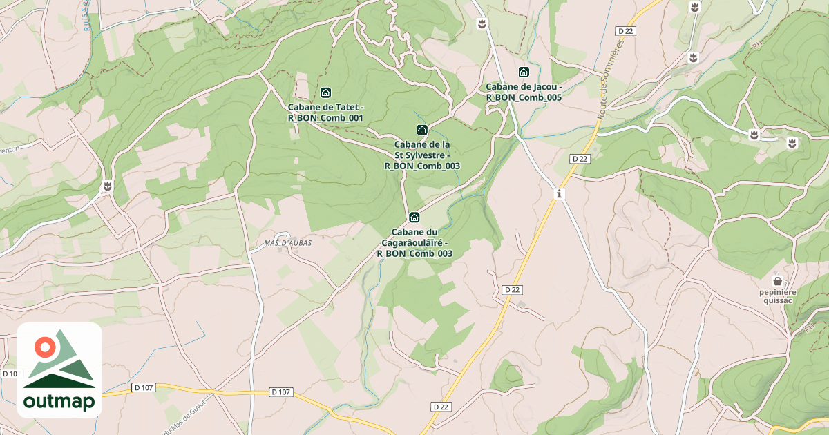 Map of Cabane du Cagarâoulâïré - R_BON_Comb_003