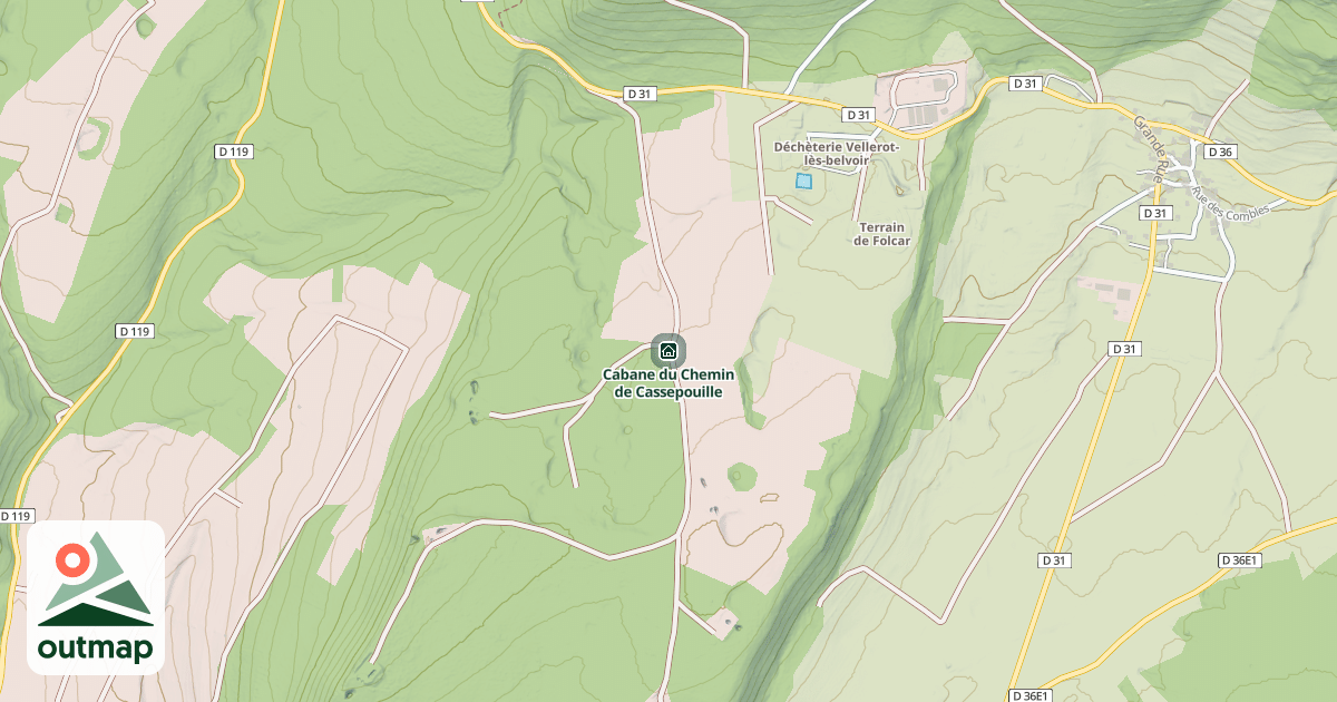 Map of Cabane du Chemin de Cassepouille