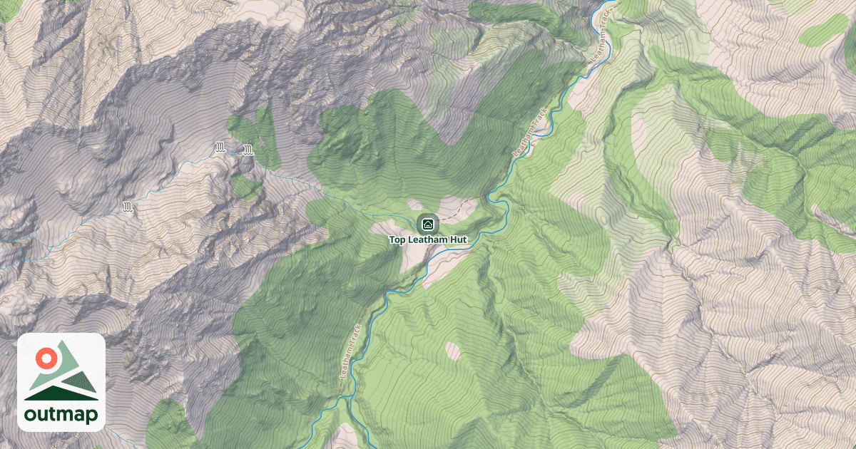 Map of Top Leatham Hut