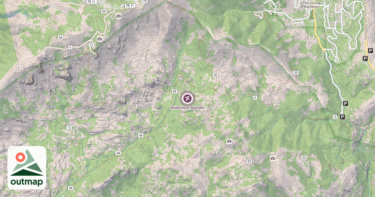 Map of Mushroom Boulder