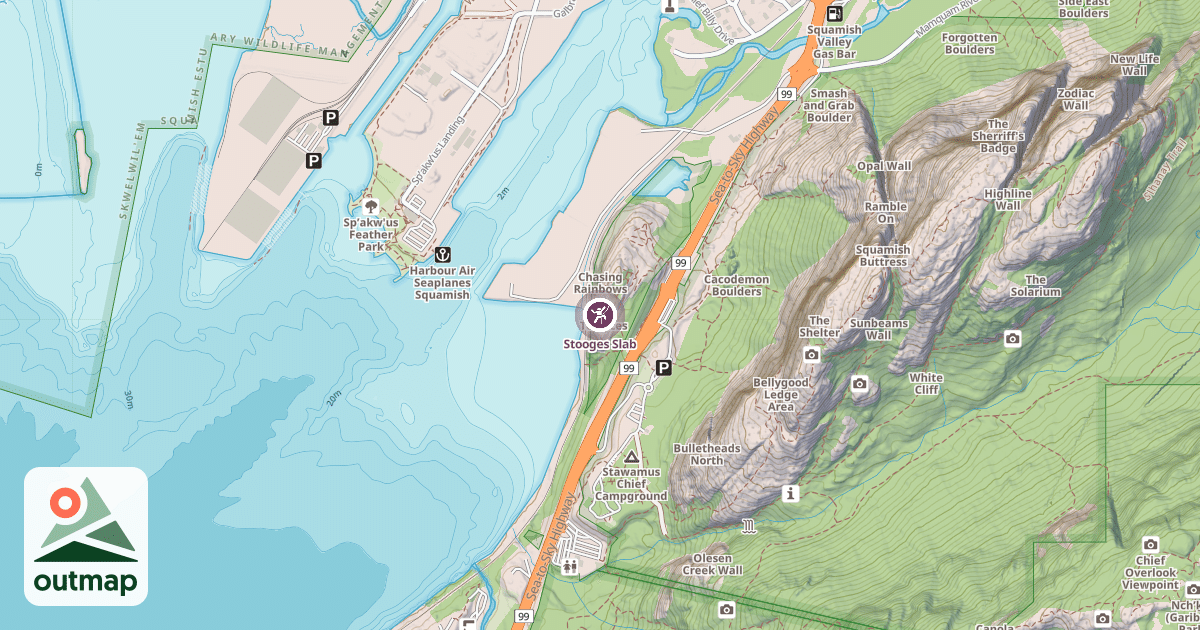 Map of Stooges Slab