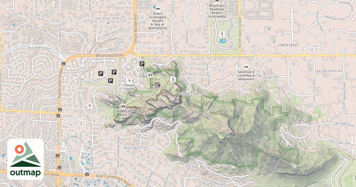 Map of Cholla Traverse