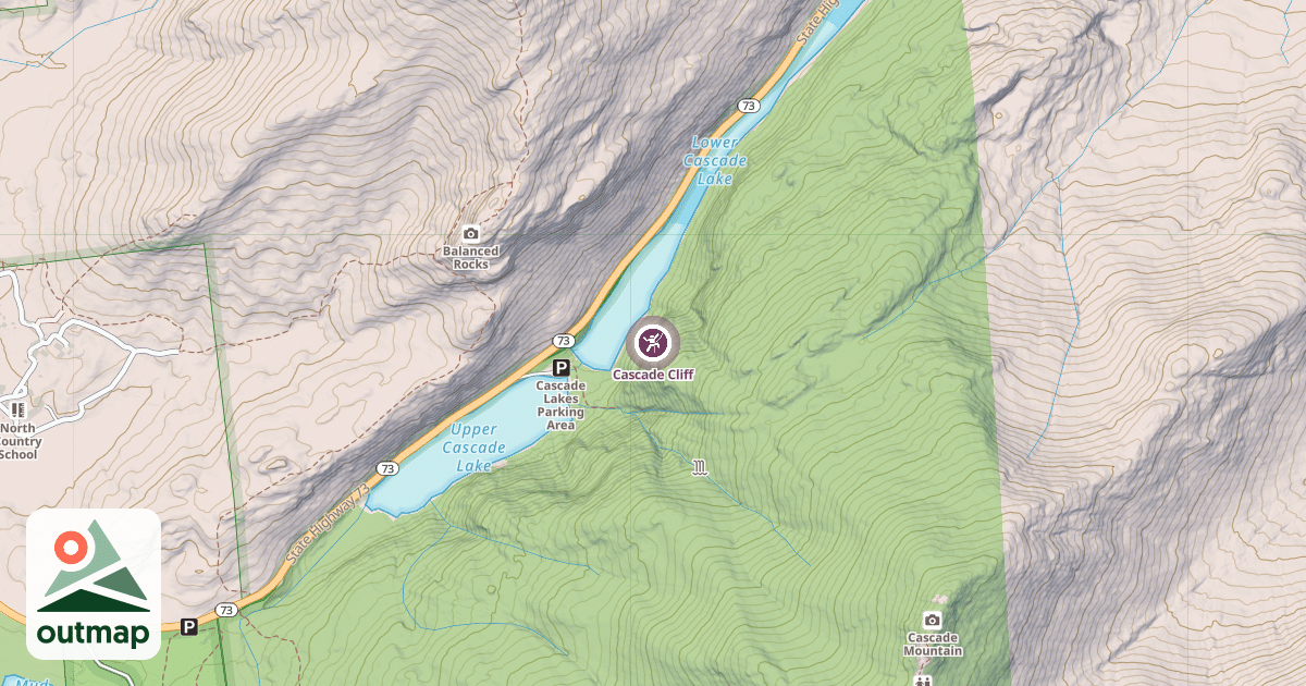 Map of Cascade Cliff