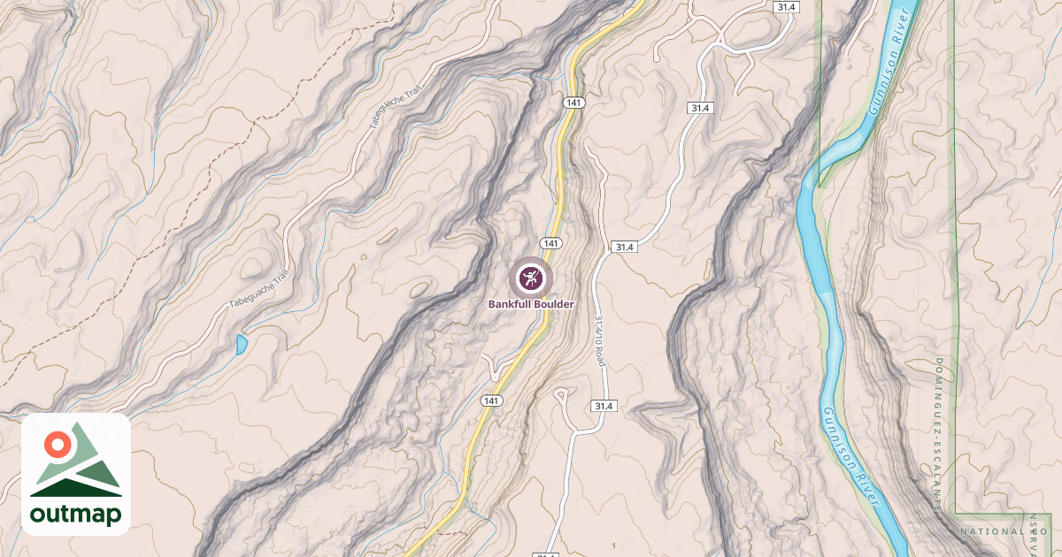 Map of Bankfull Boulder