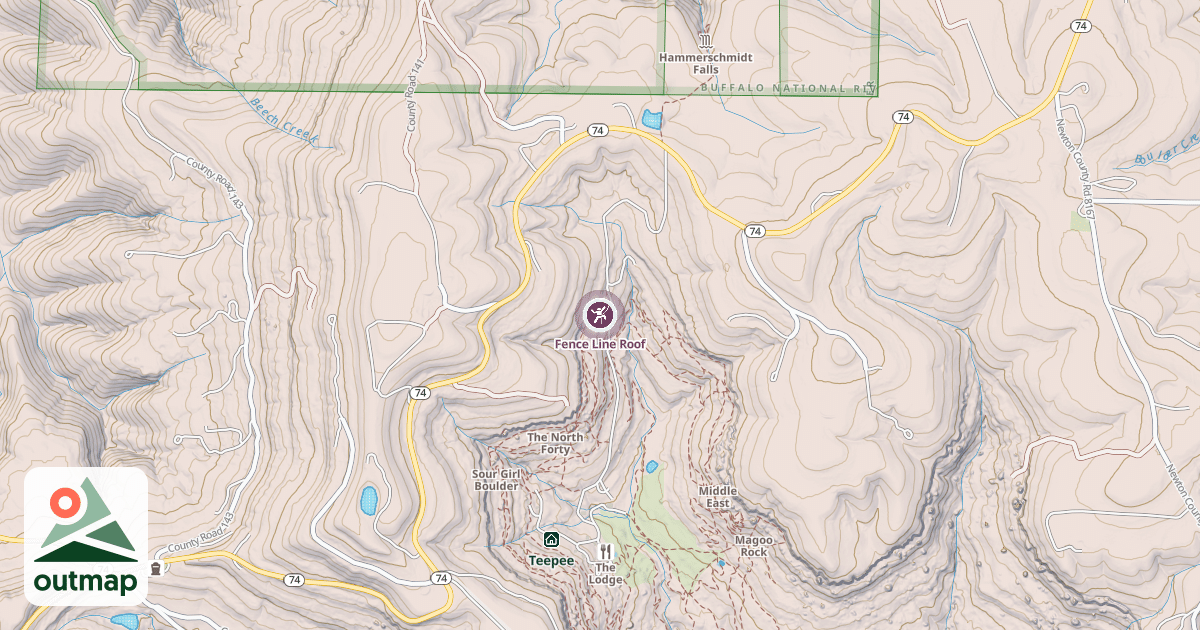 Map of Fence Line Roof