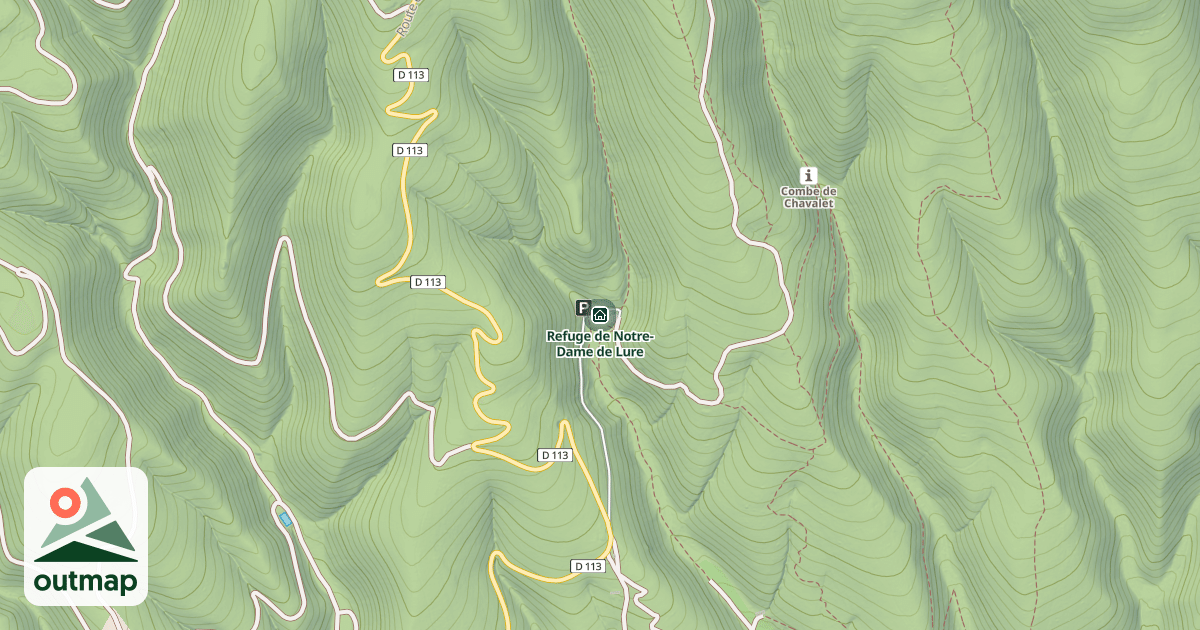 Map of Refuge de Notre-Dame de Lure