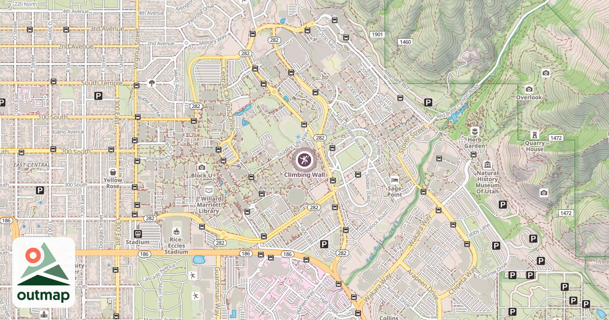 Map of Climbing Wall