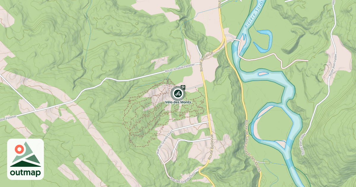 Map of Vélo des Monts