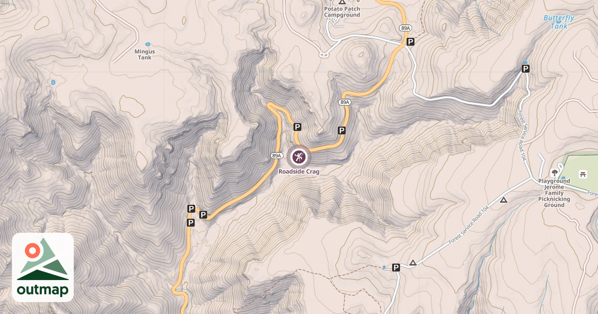 Map of Roadside Crag