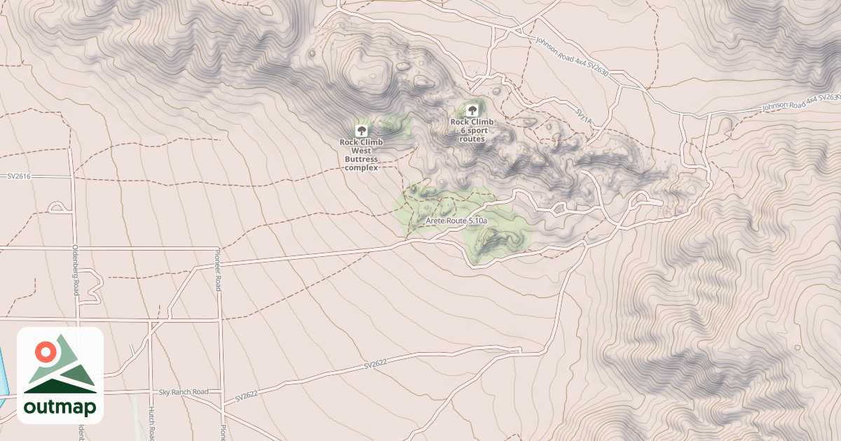 Map of Arete Route