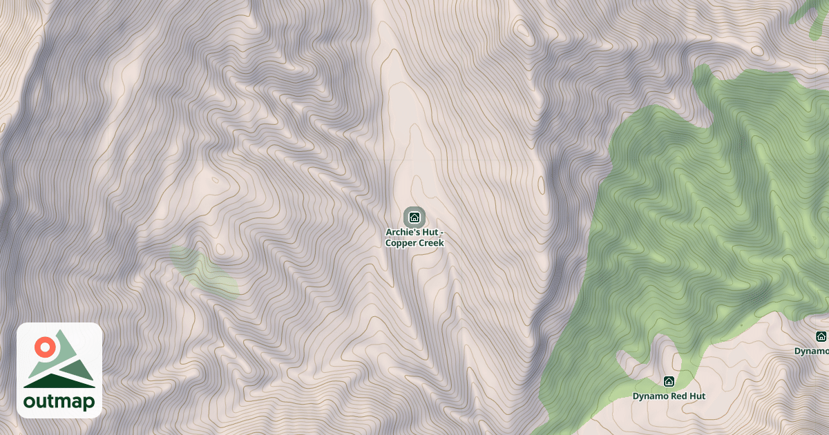 Map of Archie's Hut - Copper Creek