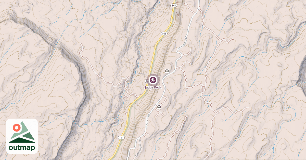 Map of Judge Rock
