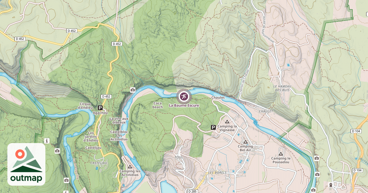 Map of La Baume Escure