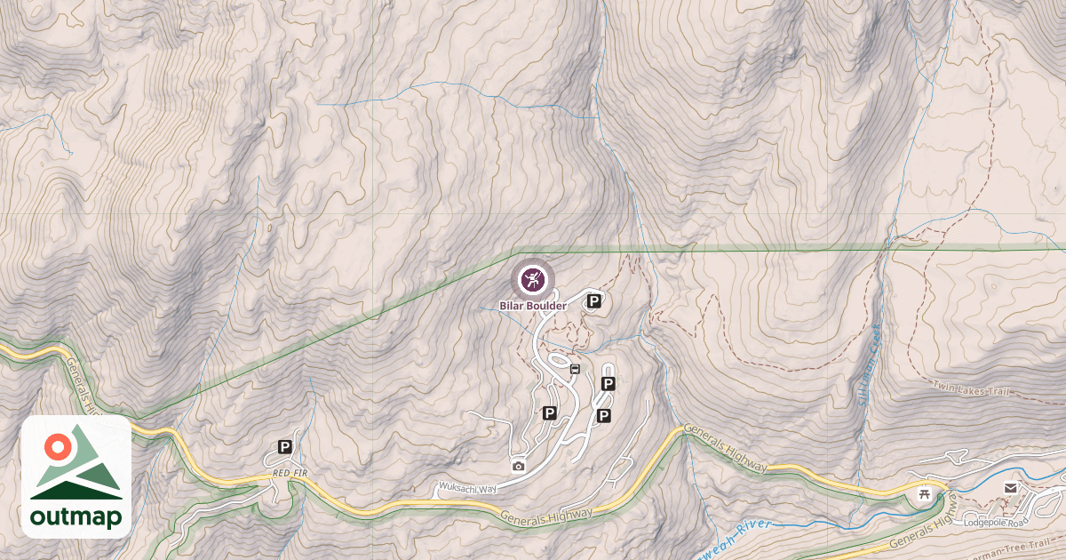 Map of Bilar Boulder
