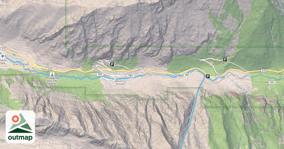 Map of Bronson's Arete