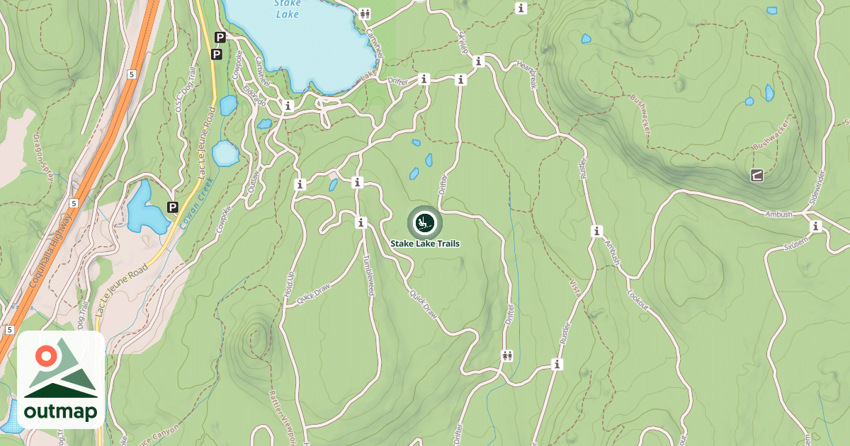 Map of Stake Lake Trails