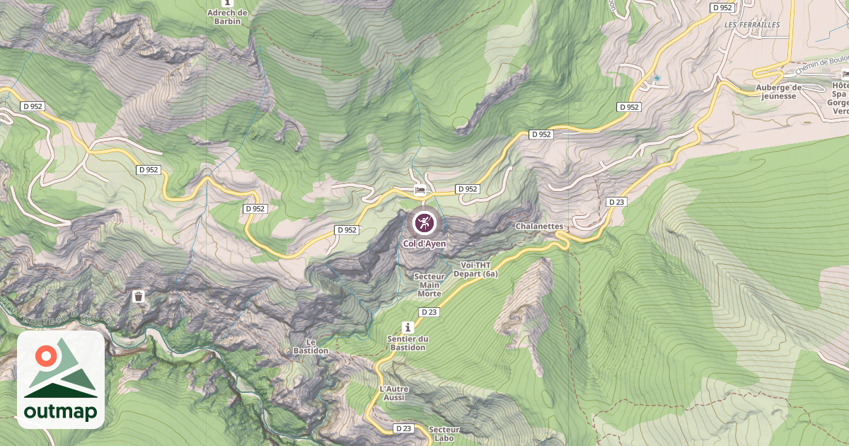 Map of Col d'Ayen